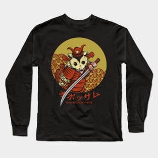 Samurai Opossum Trash Protection Unit Long Sleeve T-Shirt